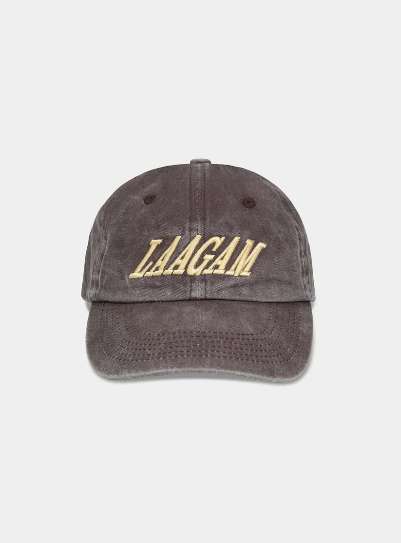 LAAGAM - GORRA MARRÓN LOGO BORDADO ATLANTA