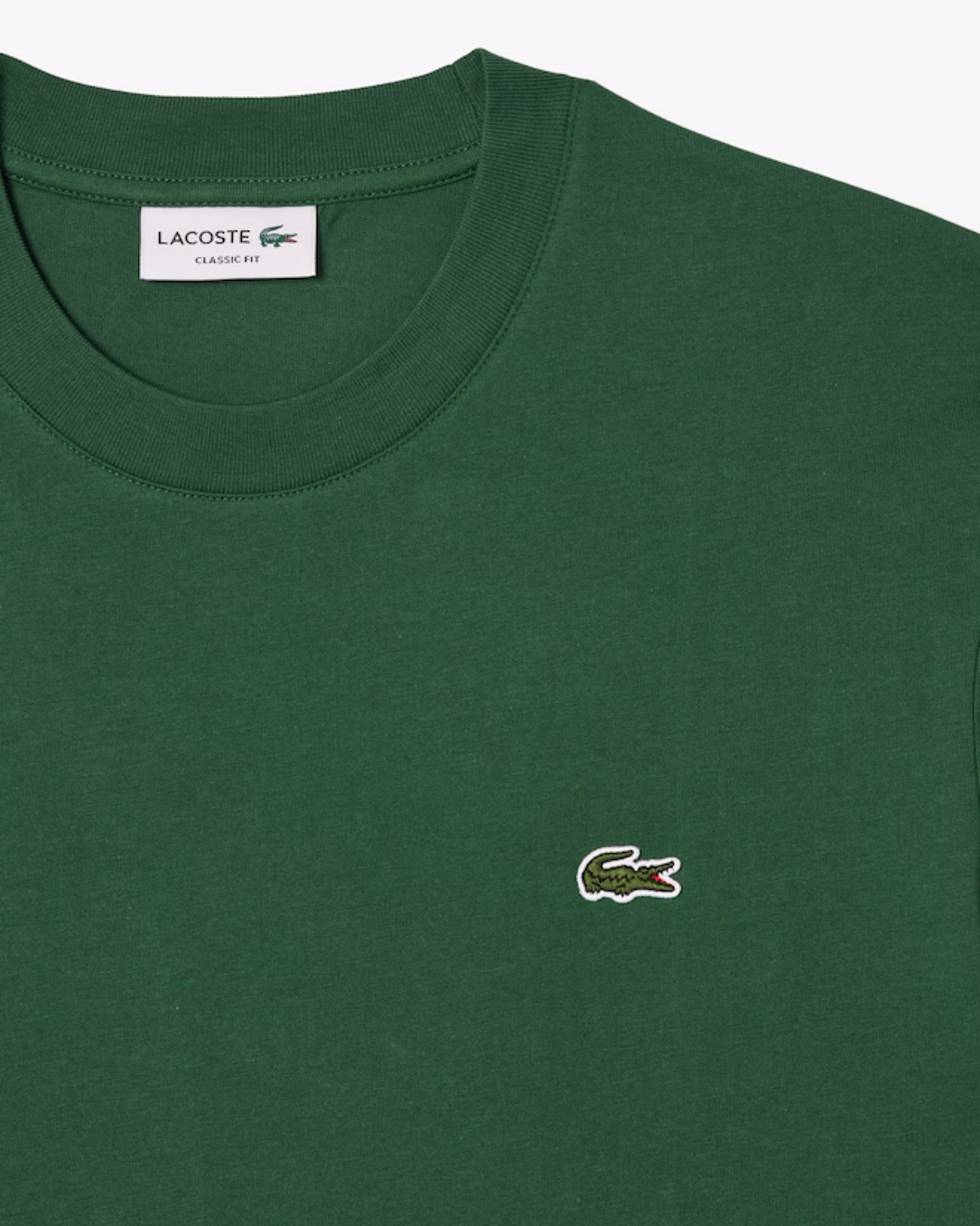 LACOSTE - CAMISETA DE ALGODÓN VERDE