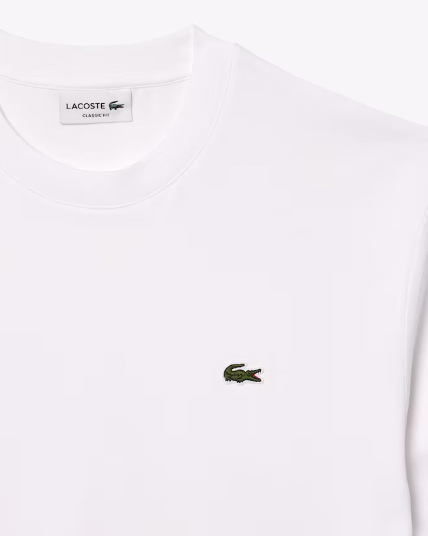 LACOSTE - CAMISETA DE ALGODÓN BLANCA