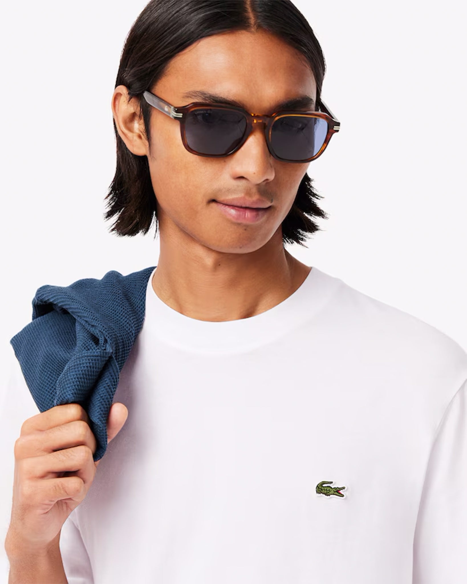 LACOSTE - CAMISETA DE ALGODÓN BLANCA