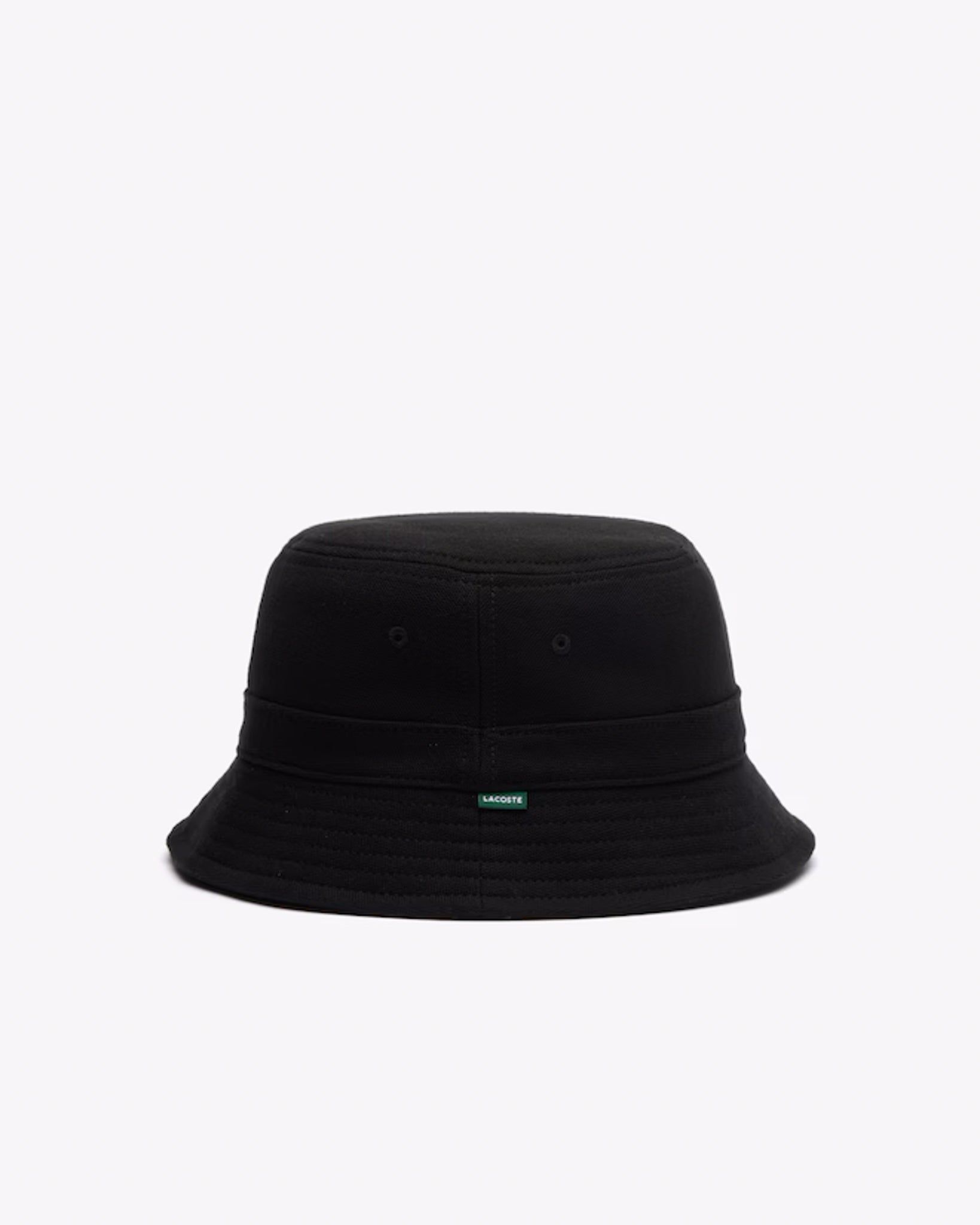 LACOSTE - Gorro de pescador de piqué NEGRO