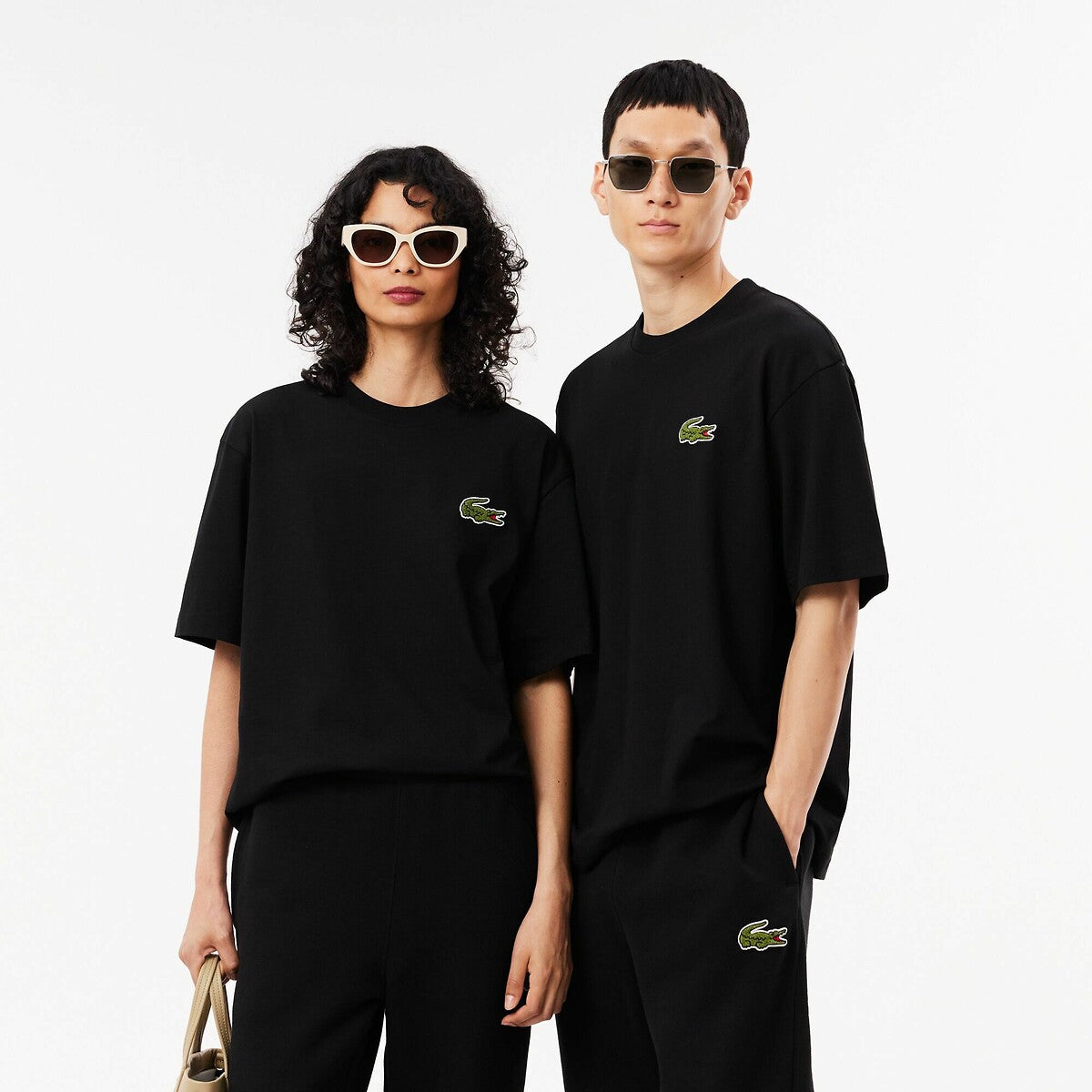 LACOSTE - CAMISETA DE ALGODÓN NEGRA
