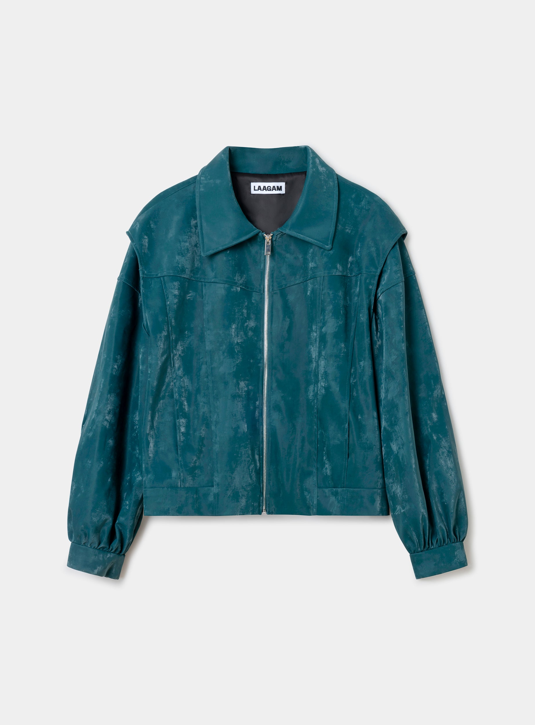 LAAGAM- CUPIDO TEAL GREEN BOMBER JACKET