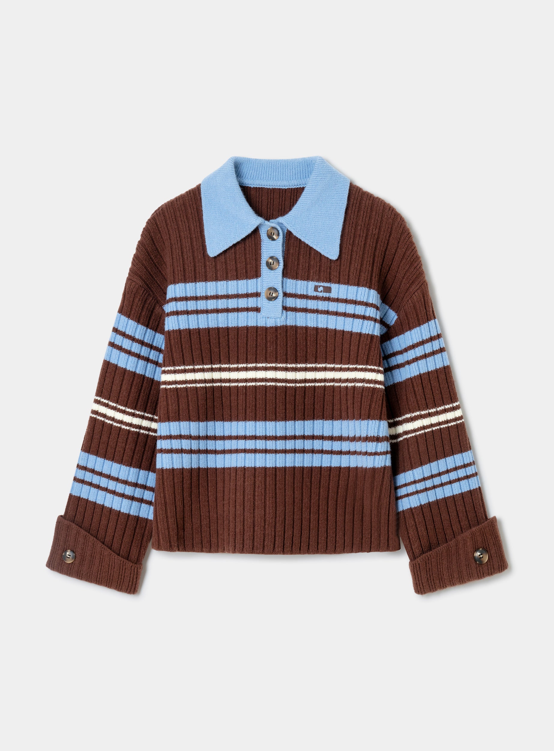 LAAGAM- GRAZ BROWN STRIPED KNIT