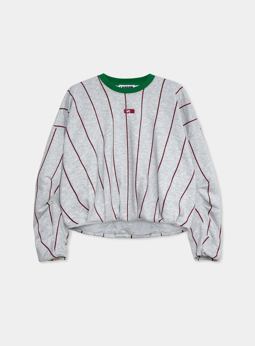 LAAGAM - KELLY GREY STRIPED SWEATSHIRT