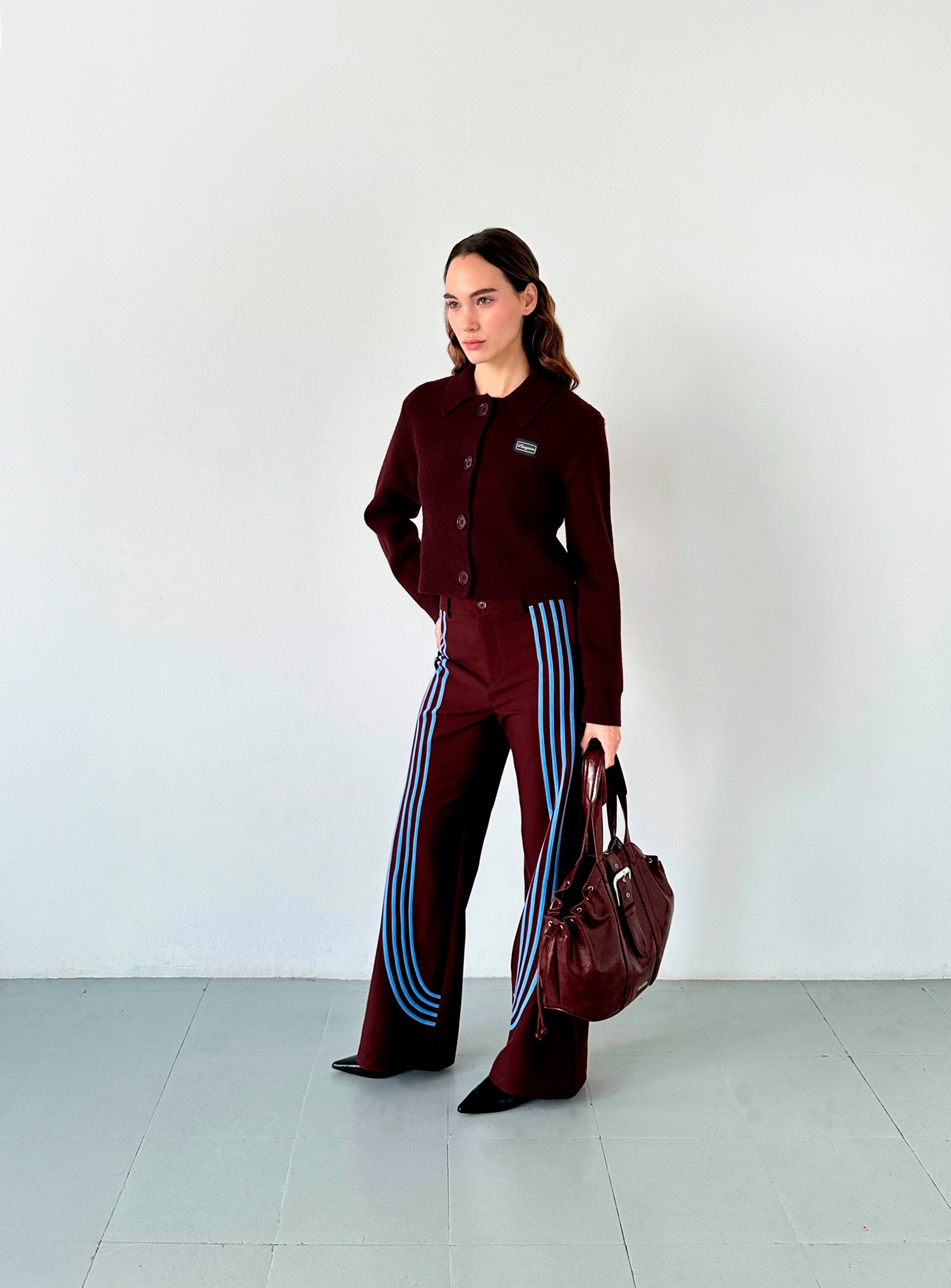 LAAGAM- BEVERLY PLUM CARDIGAN