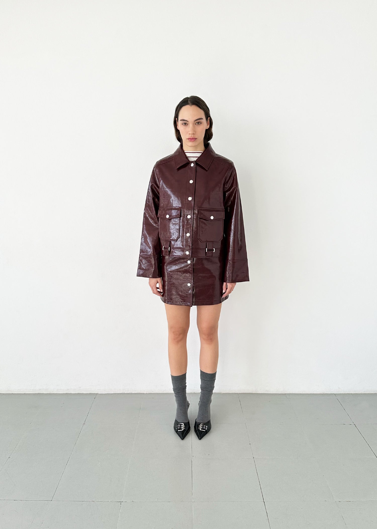 LAAGAM- LENA PLUM SHORT SKIRT