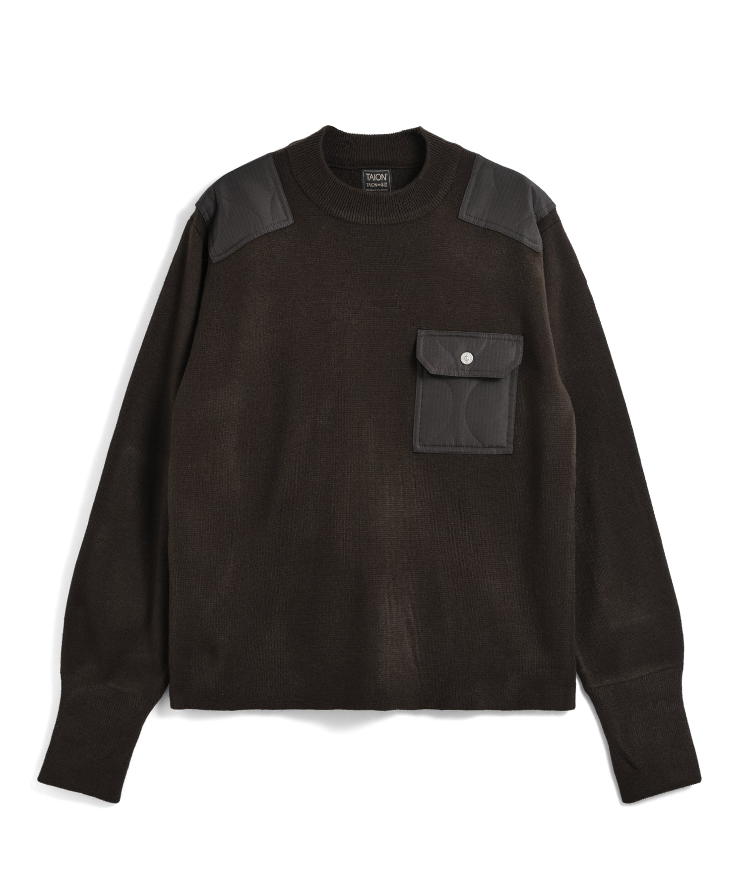 TAION -  MILITARY CREW NECK KNIT (KN100PML-1)