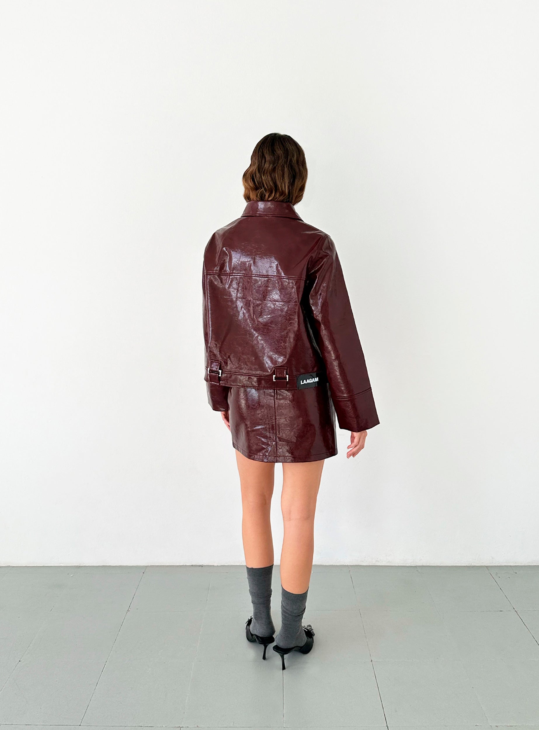 LAAGAM- LENA PLUM SHORT SKIRT