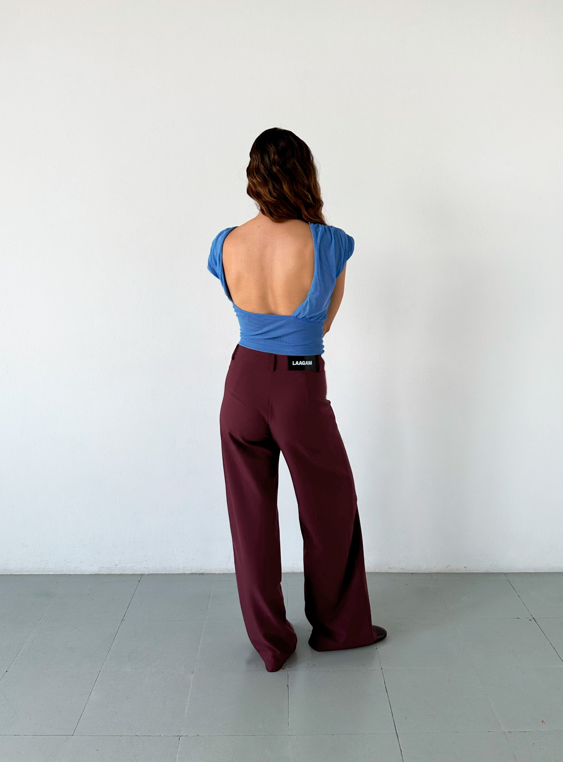 LAAGAM- ZION BURGUNDY PANTS