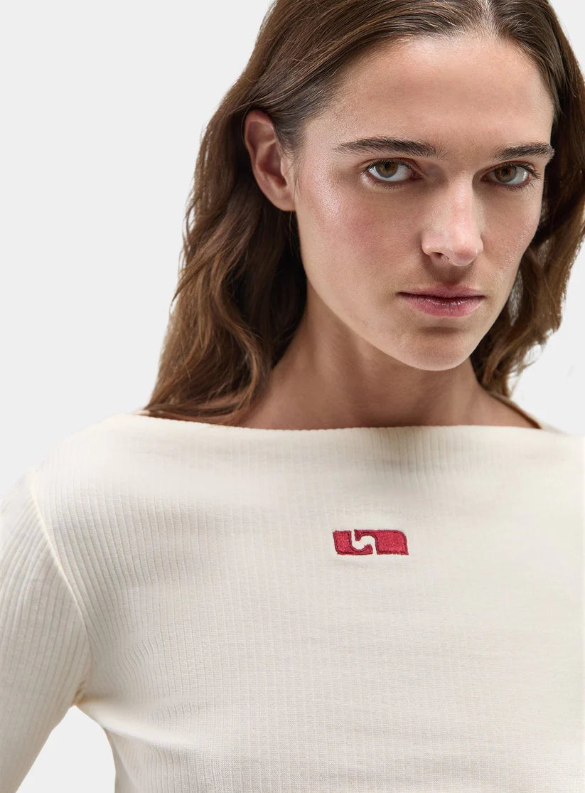 LAAGAM - EMORY ECRU LONGSLEEVE T-SHIRT