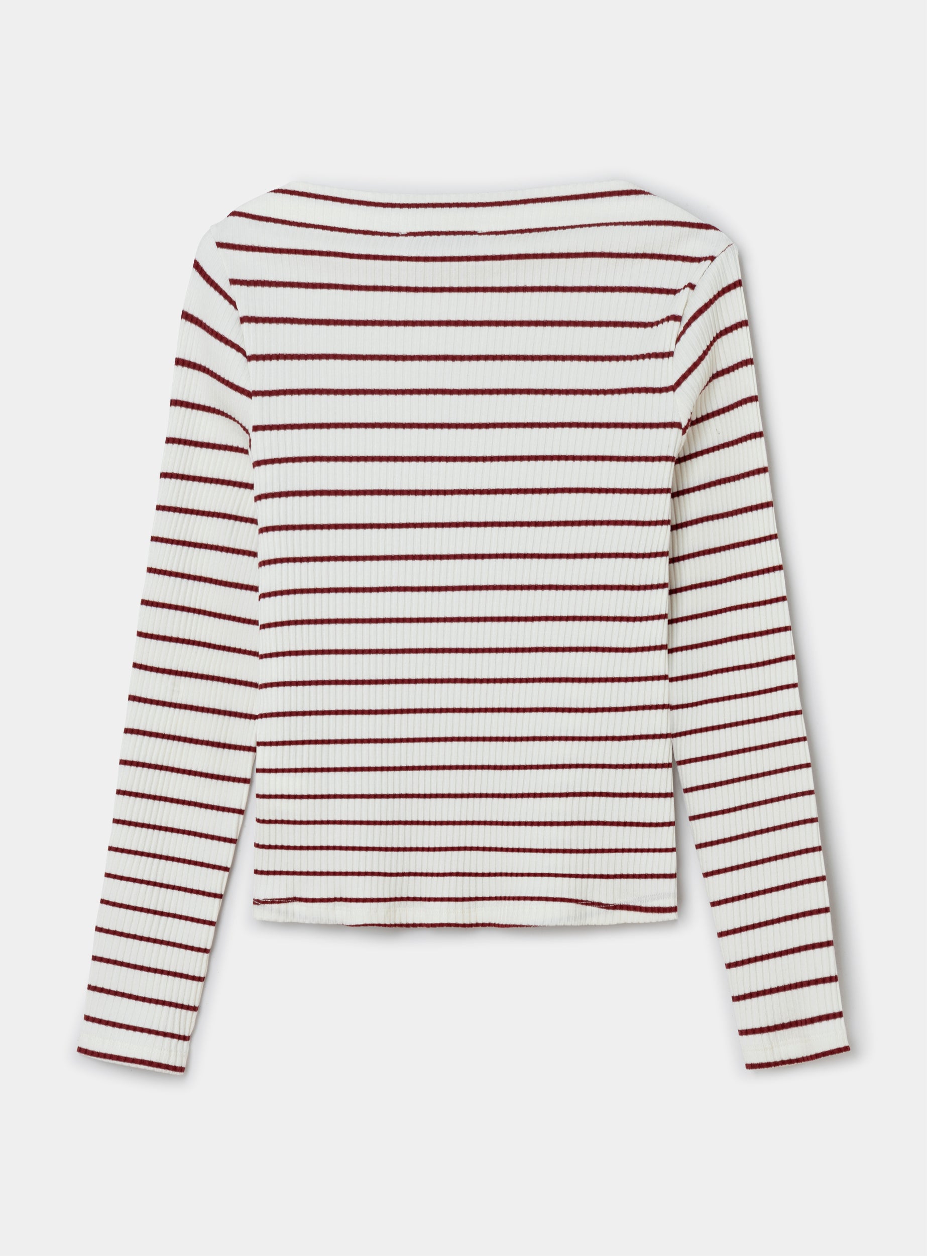 LAAGAM- EMORY RED STRIPED LONG SLEEVE T-SHIRT