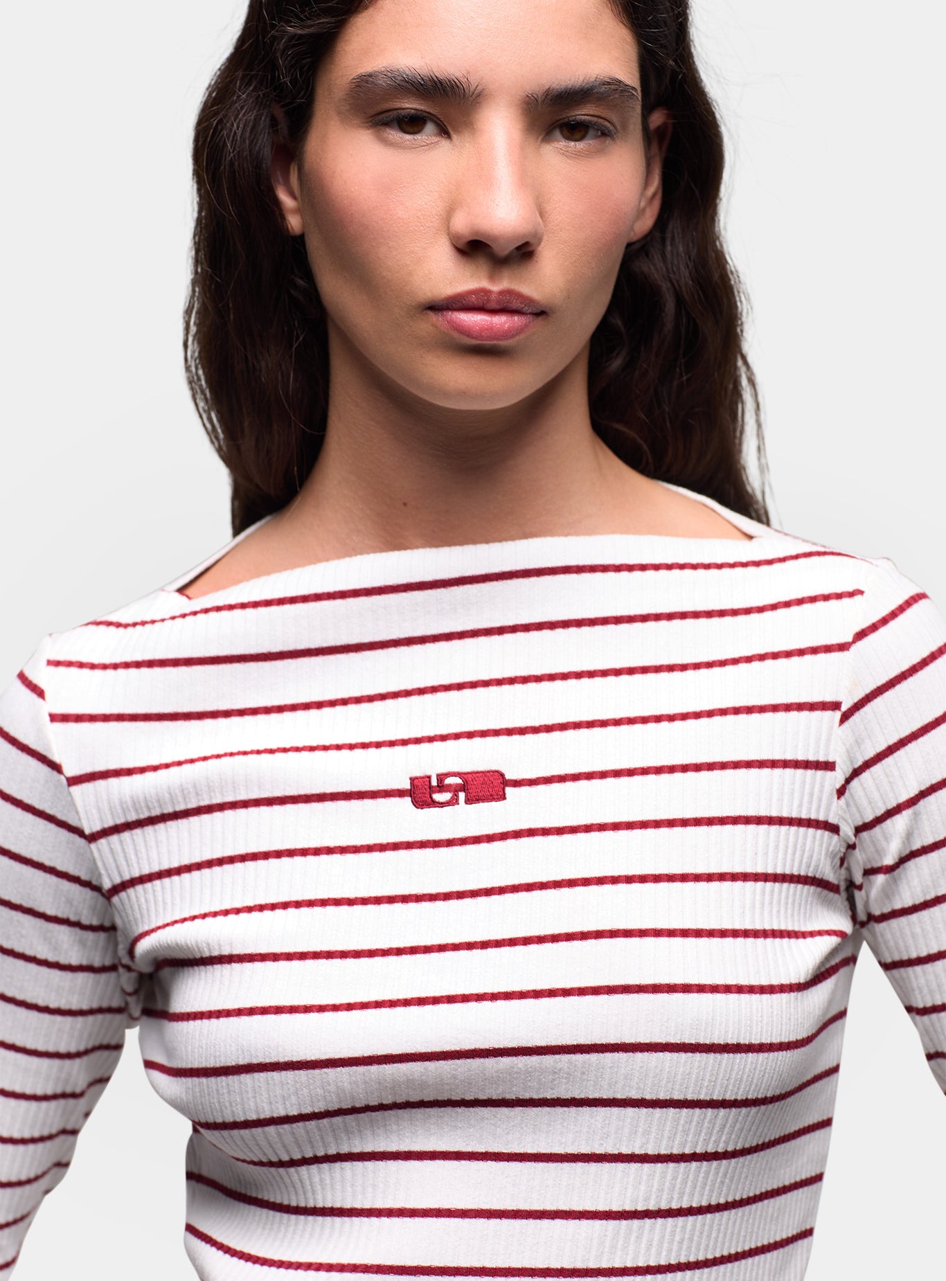 LAAGAM- EMORY RED STRIPED LONG SLEEVE T-SHIRT