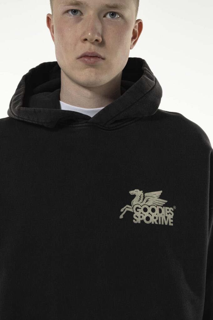 Goodies Sportive - VINTAGE BLACK PEGASUS HOODIE
