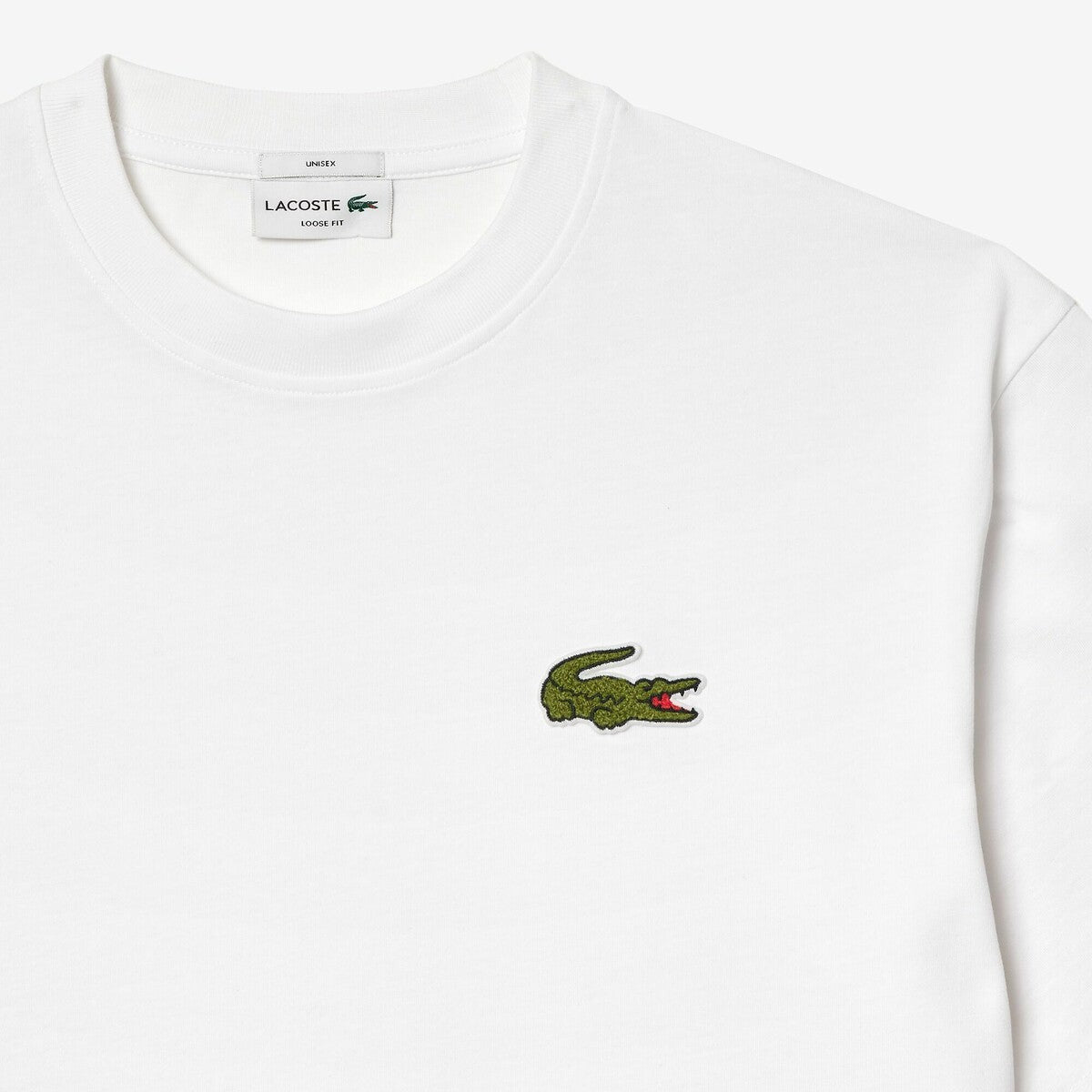 LACOSTE - CAMISETA DE ALGODÓN BLANCA LOGO INSIGNEA