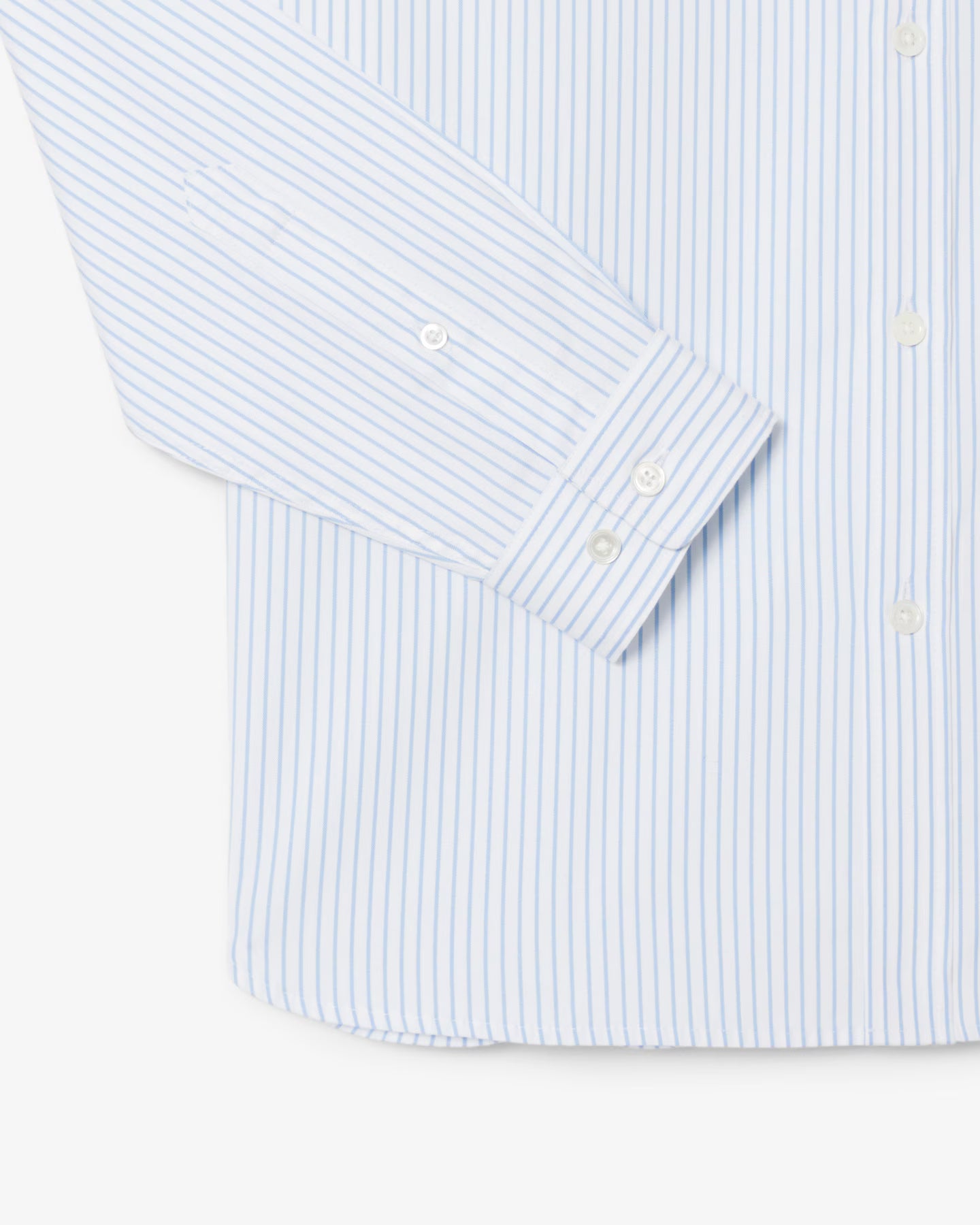 LACOSTE - Camisa de pinpoint de rayas de corte regular