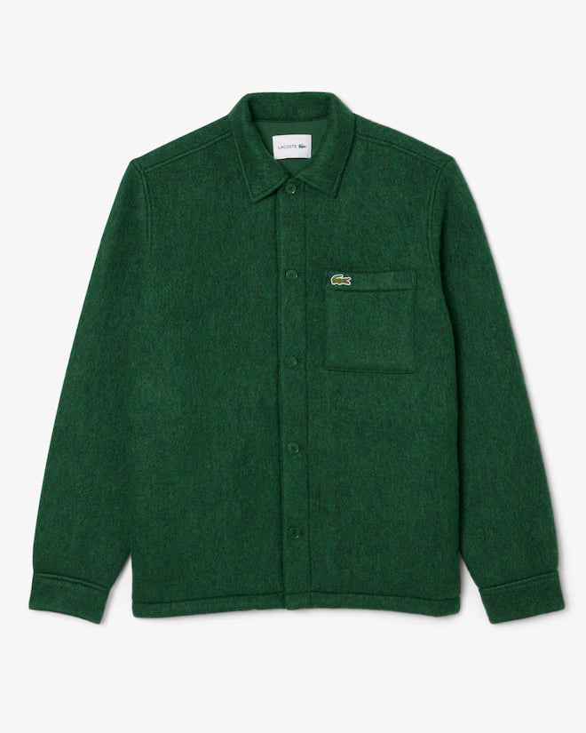 Lacoste - Sobrecamisa de paño de mezcla de lana
