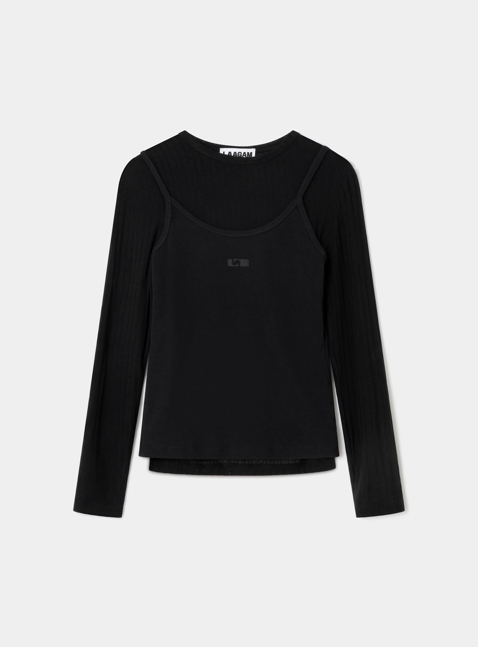 LAAGAM- NOVA BLACK LONG SLEEVE T-SHIRT