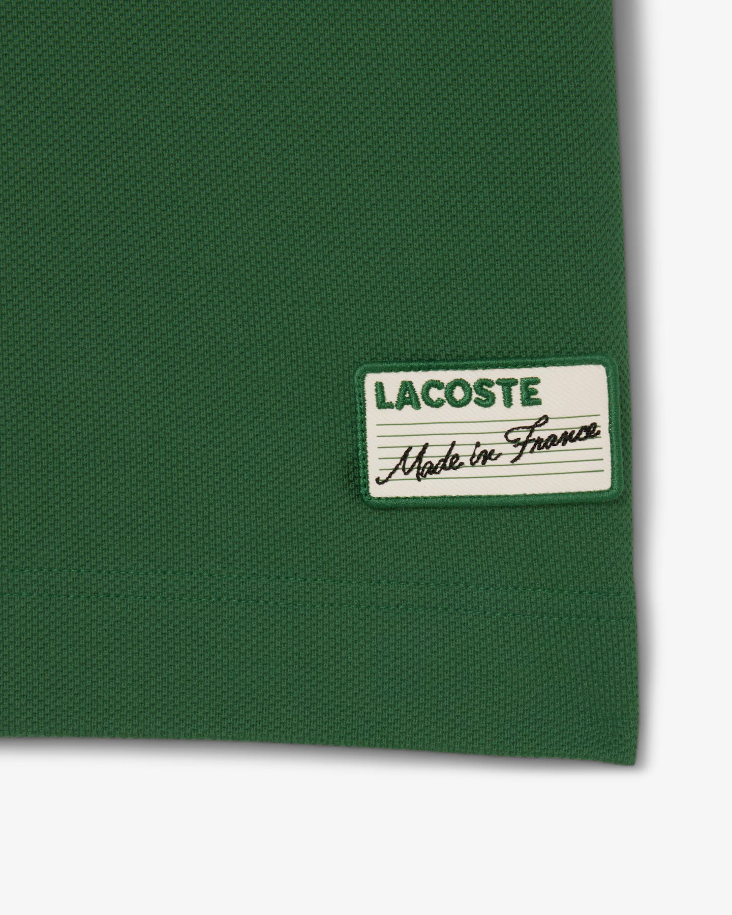 LACOSTE - Polo con cuello de rayas de corte clásico verde