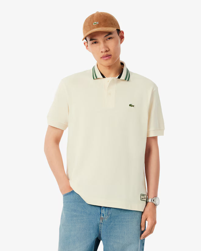 LACOSTE - Polo con cuello de rayas de corte clásico