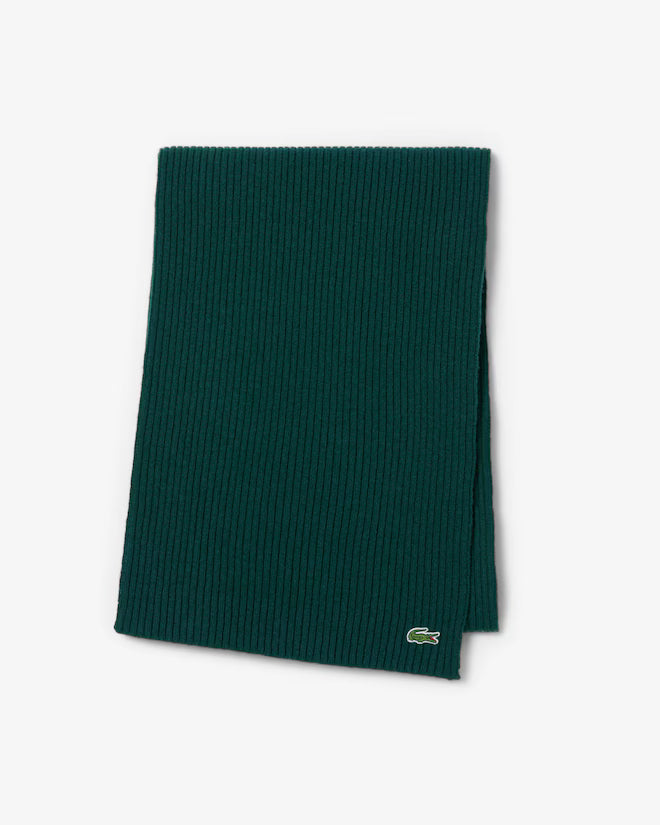 Lacoste - Bufanda de canalé de lana