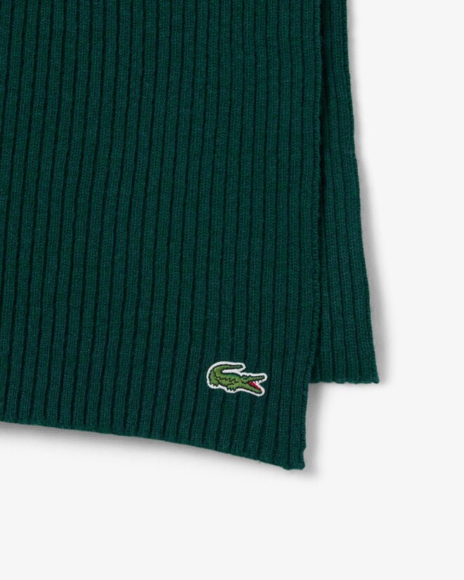 Lacoste - Bufanda de canalé de lana