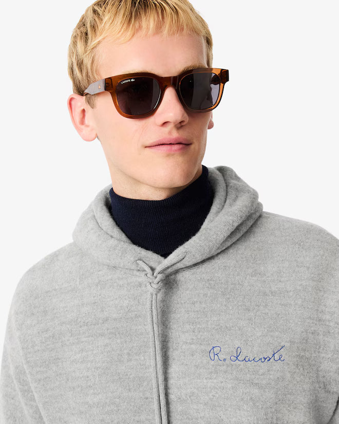Lacoste- Sudadera con capucha con firma bordada