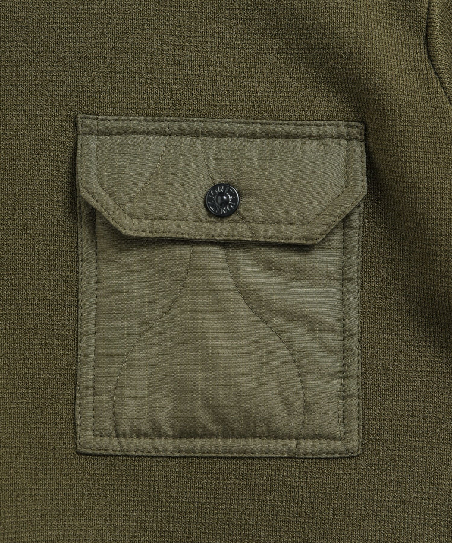 TAION - MILITARY HI NECK W-ZIP KNIT (KN102WZML-1)