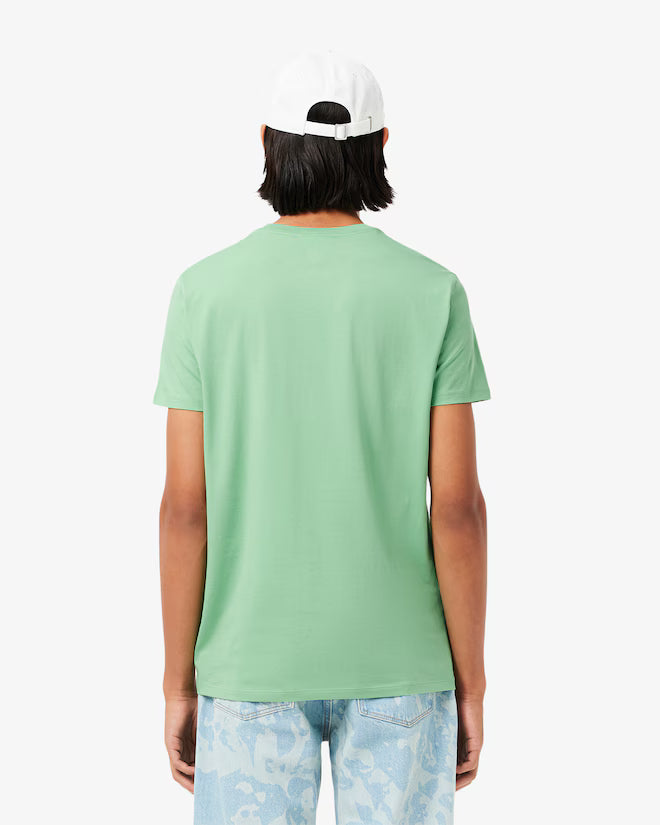 LACOSTE - CAMISETA DE ALGODÓN VERDE CLARO