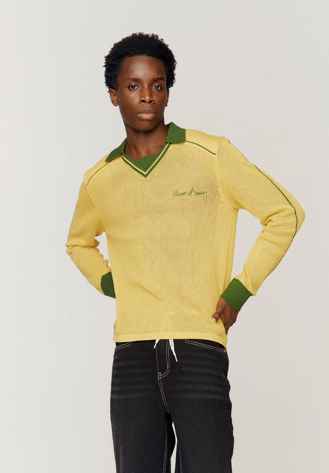 House of Sunny - Camisa de punto amarillo (KEEPERS KNIT)